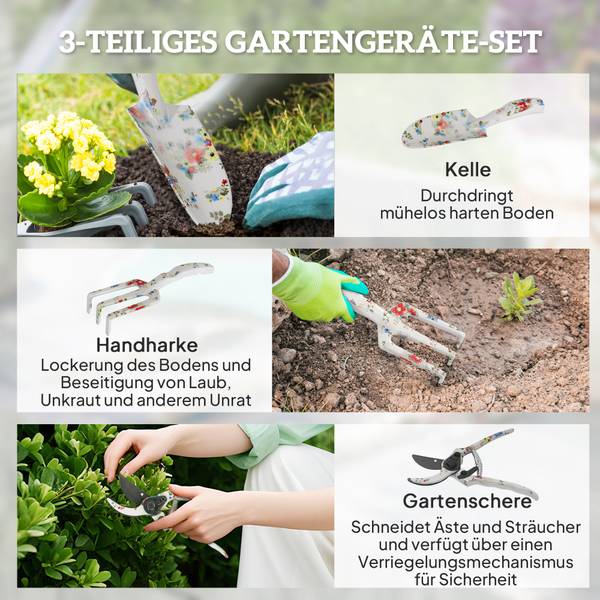 Tuingereedschapsset 84H-413V00MX metaal - 7 x 3 x 27 cm