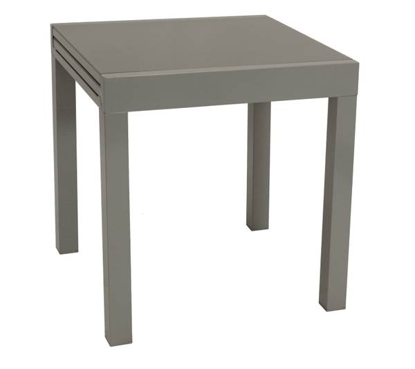 Garnitur AMALFI 5-teilig Schwarz - Grau - Aluminium - Sicherheitsglas - PVC - 130 x 75 x 65 cm