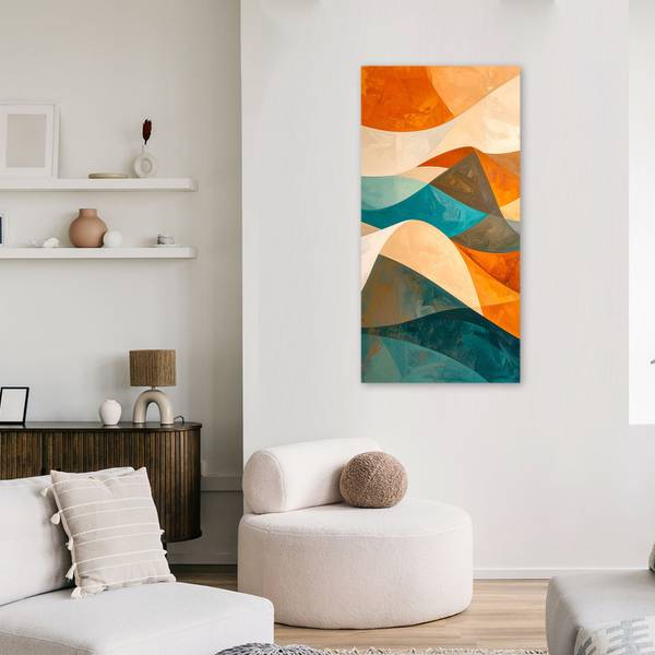 Wandbild Abstrakte Geometrie 40 x 80 cm