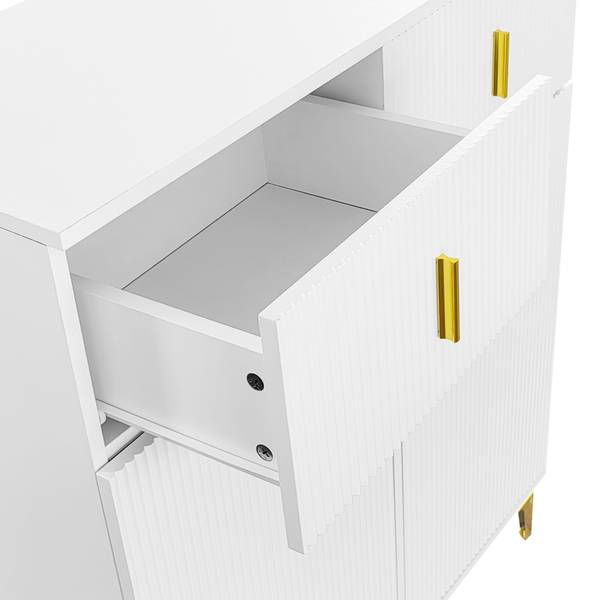 Garderoben und Schuhschrank-Set Scrocon Weiß - Holzwerkstoff - 35 x 101 x 83 cm