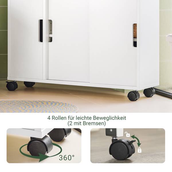 Armoire Salle de Bain BZR02-W Blanc - Bois manufacturé - 70 x 71 x 20 cm