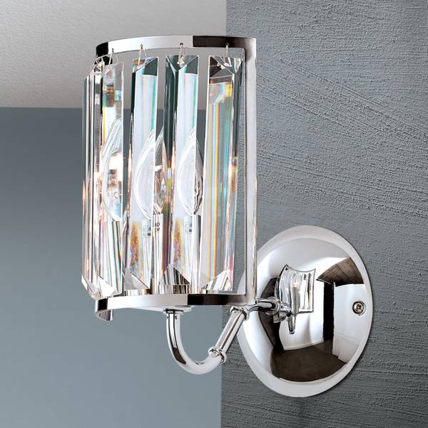 Wandleuchte GSTAAD Silber - Metall - 14 x 22 x 18 cm