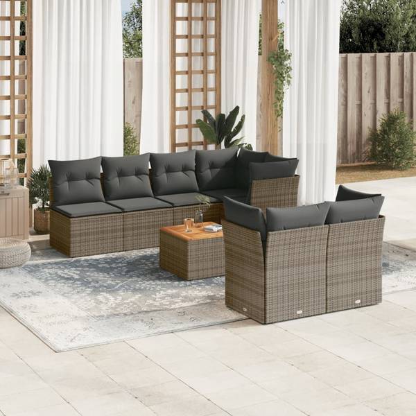 Salon de jardin 3035633-3 (lot de 6) Gris