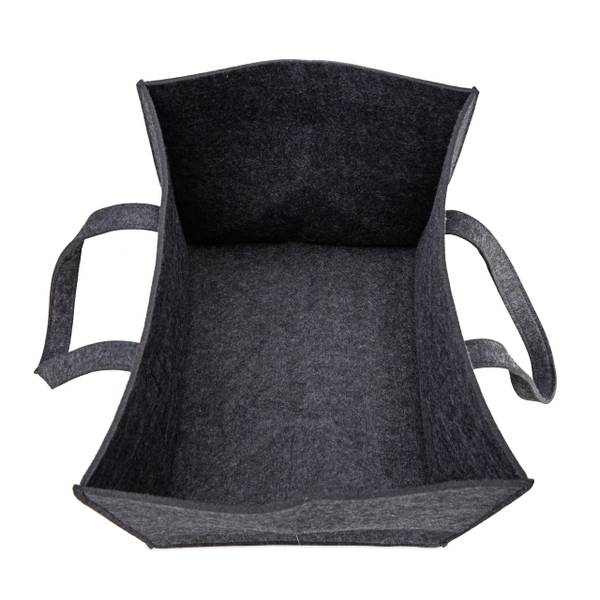 Houtmand van vilt grijs - vilt - 43 x 35 x 37 cm