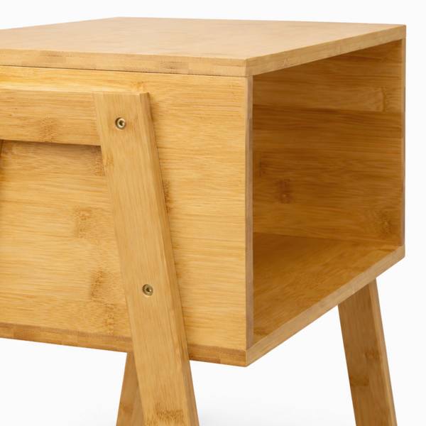 Bambus Nachttisch 2er Set stapelbar Braun - Bambus - 43 x 42 x 29 cm