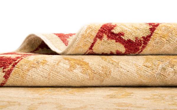 Tapis de couloir Kaizar LXXXIX Beige - Laine - 77 x 1 x 446 cm