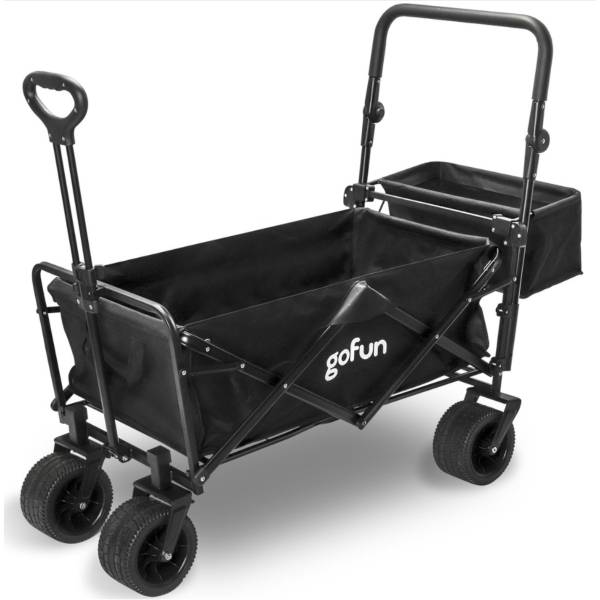 Bollerwagen Trail Schwarz - Metall - Textil - 44 x 57 x 97 cm