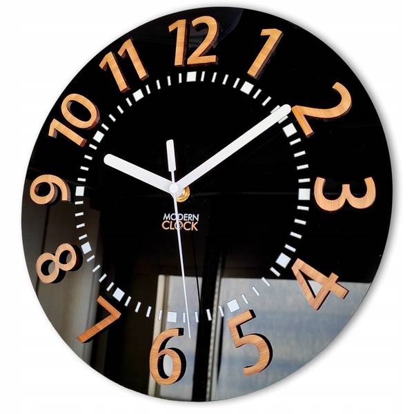 Wanduhr Eros Schwarz - Kunststoff - 28 x 28 x 4 cm