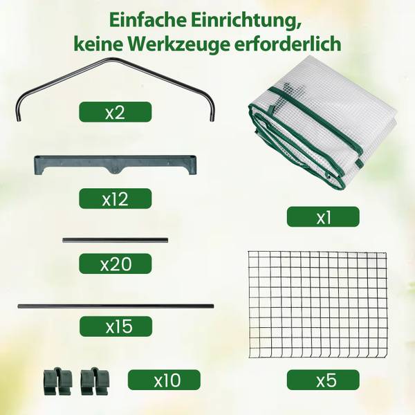 Gewächshaus SF6768ITDE Grün - Metall - 48 x 190 x 69 cm