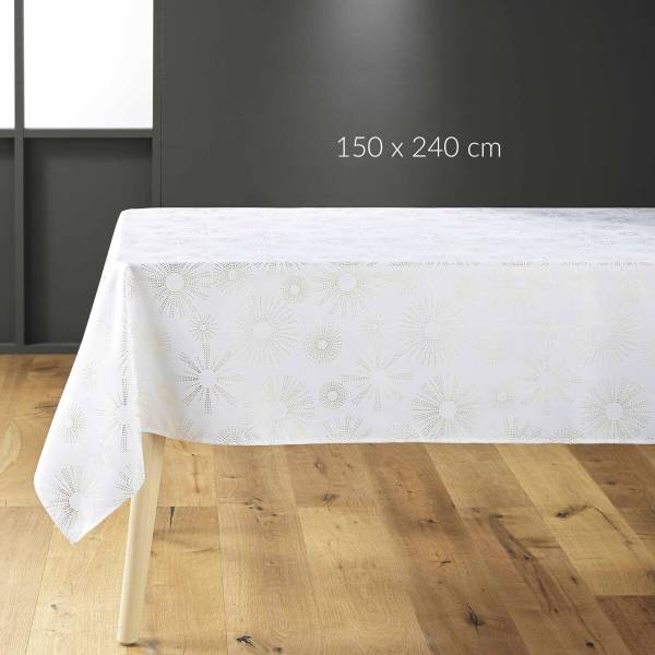 Tischdecke PAMPILLE Weiß - Textil - 240 x 1 x 150 cm