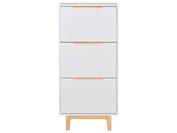 Schuhschrank SANDFLY Braun - Weiß - Holzwerkstoff - 60 x 128 x 24 cm