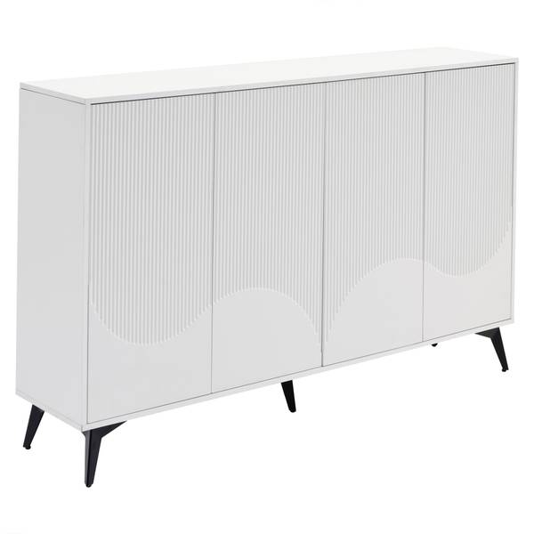 Sideboard VERTEXINFIN Weiß - Holzwerkstoff - 160 x 100 x 35 cm