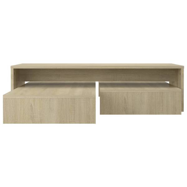 Table basse 3008006 3 pièces Marron - Bois manufacturé - 100 x 27 x 100 cm