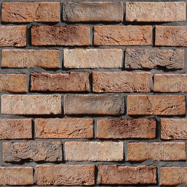 VLIES TAPETE Rolle Steinoptik Ziegel 3D Beige - Braun - Grau - Orange - Papier - 50 x 1000 x 1000 cm