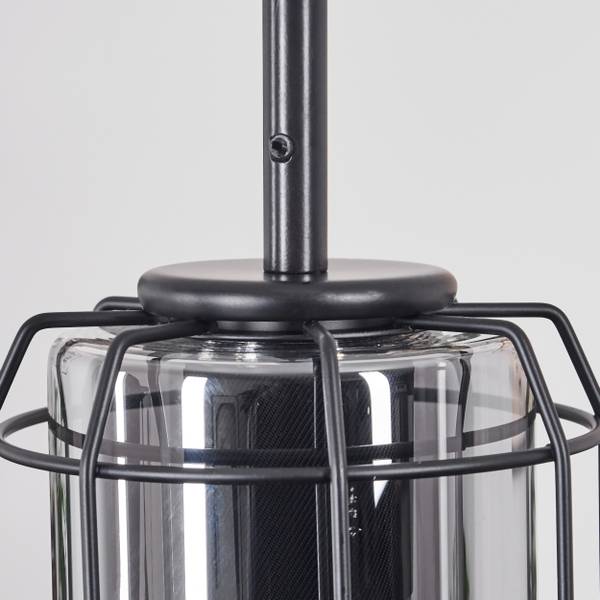 Deckenleuchte Fortullino Schwarz - Grau - Metall - 16 x 28 x 16 cm