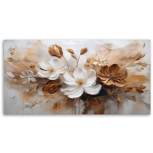 Wandbild feldblumen gemalt 80 x 40 cm