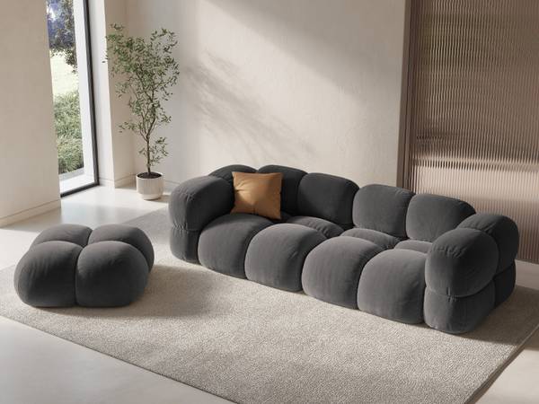 Pouf LORETTO Grau