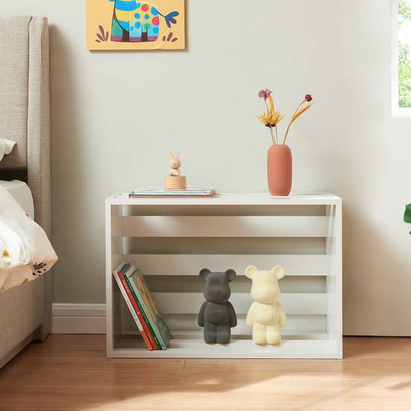 Beistelltisch Rønde Weiß - Holzwerkstoff - 64 x 43 x 33 cm