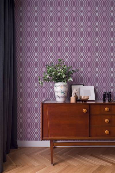 Vliestapete 395343-GU Violett - Fleece - 53 x 850 x 1 cm