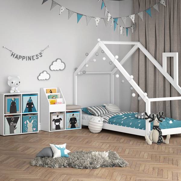 Bibliothèque enfant Luigi 36223 Blanc - Bois manufacturé - 31 x 79 x 72 cm