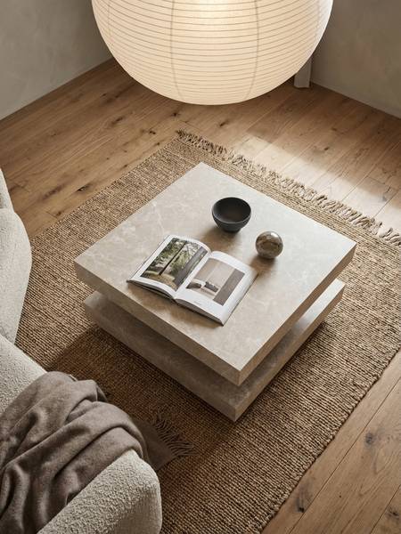 Couchtisch ROMSDAL mit Stauraum Beige