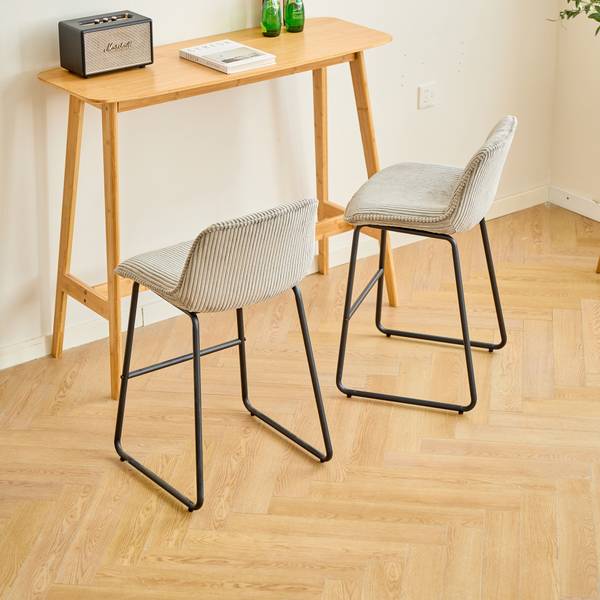 Barhocker CORIA 2er Set Grau