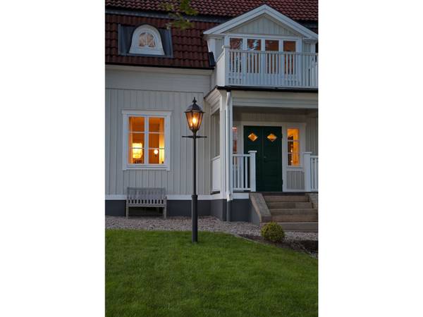 LED Mastleuchte Groß Schwarz, Höhe 260cm Schwarz - Kunststoff - 40 x 260 x 35 cm