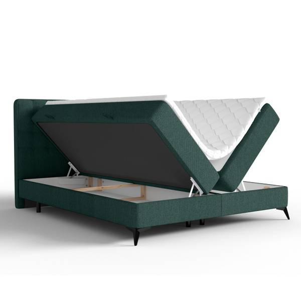 Boxspringbett Annakie Grün - Liegefläche Breite: 180 cm