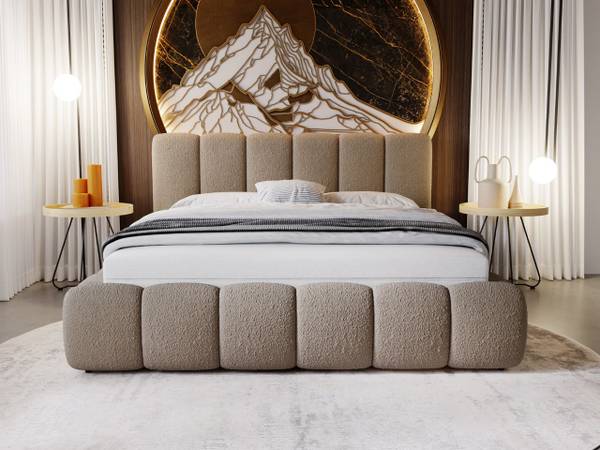 Polsterbett CLOUD Braun - Liegefläche Breite: 140 cm