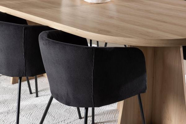 Essgruppe Bootcut mit Berit (7-teilig) Braun - Cord - Polyester - 230 x 76 x 115 cm