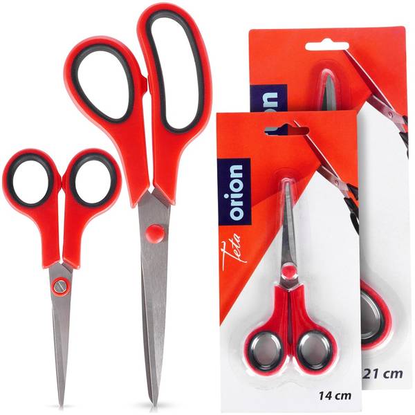 Schere 2er Set SET561 Rot - Metall - Kunststoff - 6 x 1 x 14 cm