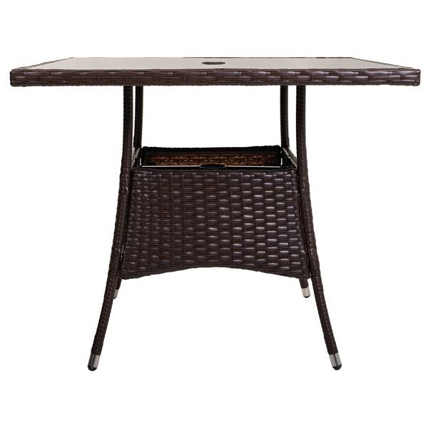 Garten-Esszimmer Jardín Descanso Braun - Rattan - 58 x 85 x 60 cm