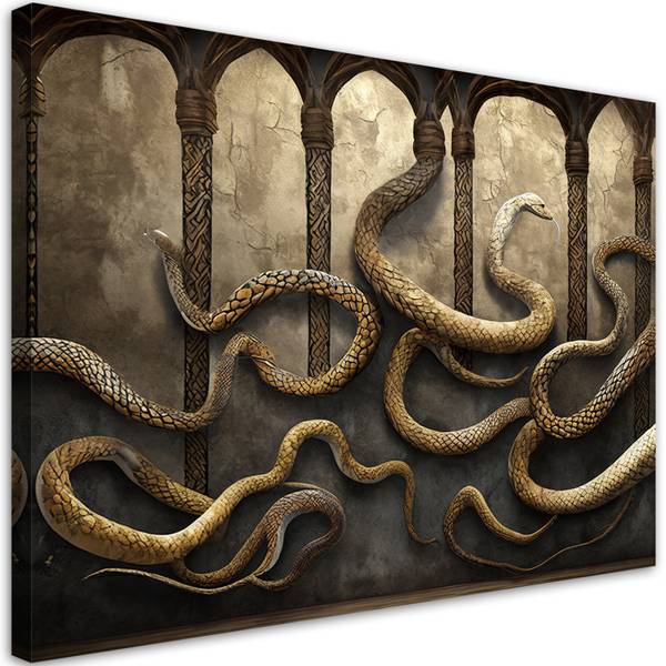 Wandbild Schlange 90 x 60 cm