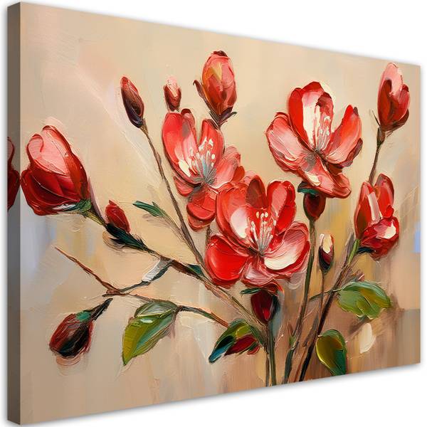 Canvas schilderij Bloemen 60 x 40 cm