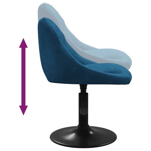Chaise à manger 3014382-2 lot de 2 Bleu