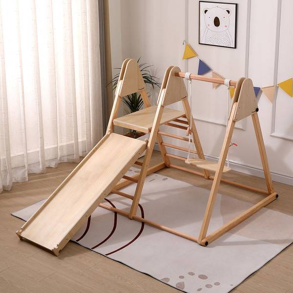 Klettergerüst IDA Braun - Holz teilmassiv - 182 x 17 x 112 cm