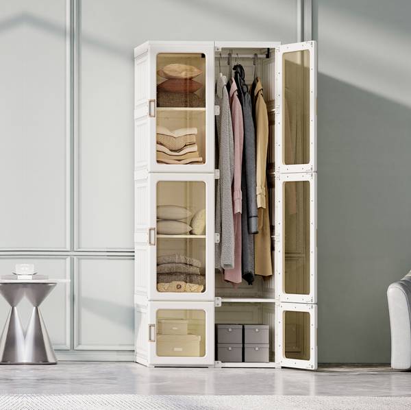 Kleiderschrank YTDHP589 Gelb - Kunststoff - 50 x 170 x 69 cm