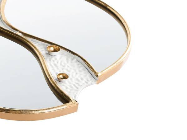 Wandspiegel TAWLEY Gold - Weiß - Metall - 45 x 76 x 3 cm