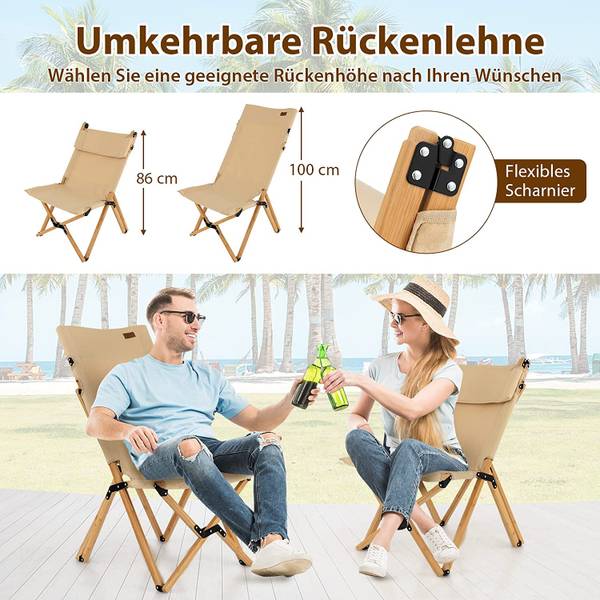 Klappstuhl mit 2-stufig Rckenlehne kaufen | home24