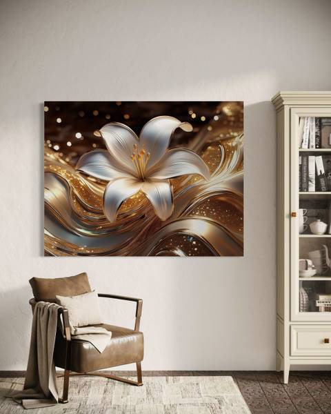 Wandbild lilienblume 120 x 80 cm