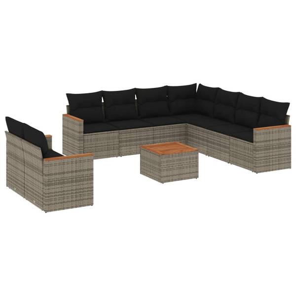 Garten-Lounge-Set 3034870-2 10-teilig Grau