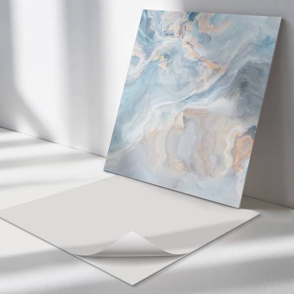 Fliesen Wellen Abstrakt 4er Set 50 x 50 cm