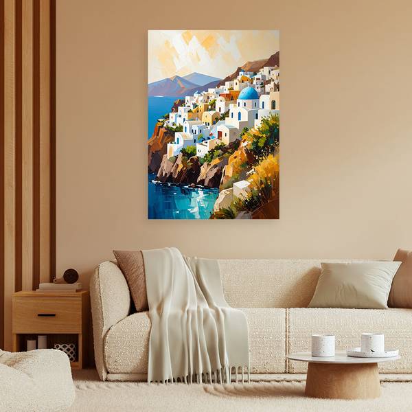 Canvas schilderij Stad 40 x 60 cm