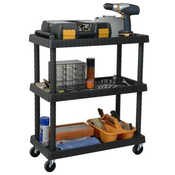 Werkzeugwagen 151828 Schwarz - Polyethylen - 75 x 92 x 37 cm