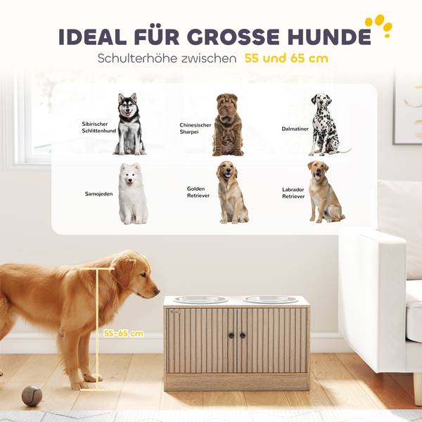 Hundenapf D08-085V00AK Braun - Holzwerkstoff - 30 x 36 x 60 cm