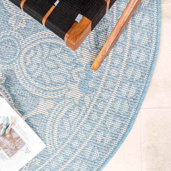 Teppich Summer Oriental Blau - 100 x 100 cm