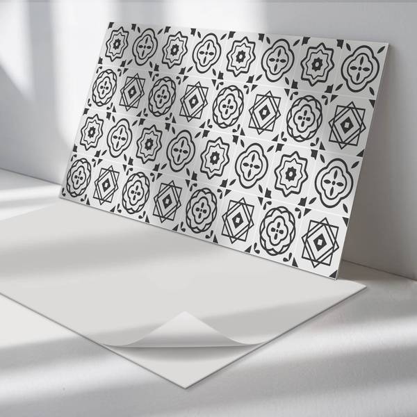 Klebepaneele Quadrat Geo Raster 100 x 50 cm