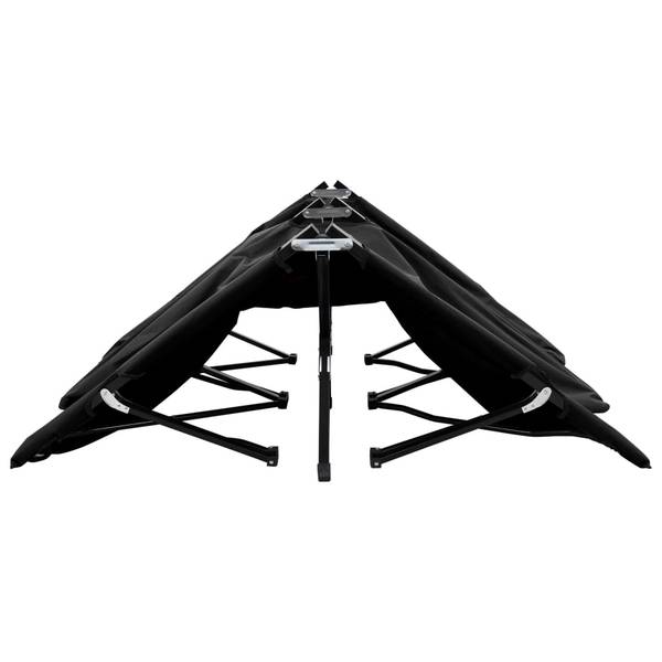 Sonnenliege 3004998 Schwarz - Stahl - 125 x 40 x 193 cm