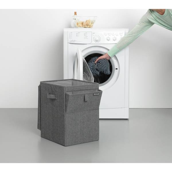 Wäschebox stapelbar Schwarz
