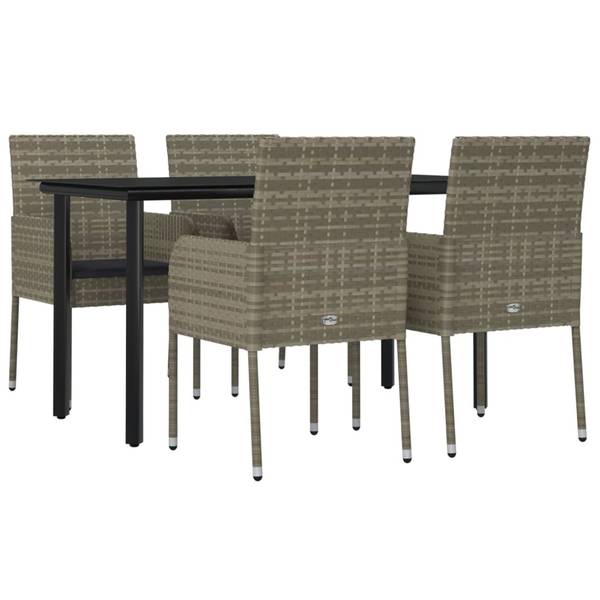 Garten Essgruppe 3029236-2 (5-teilig) Schwarz - Grau - 140 x 70 cm